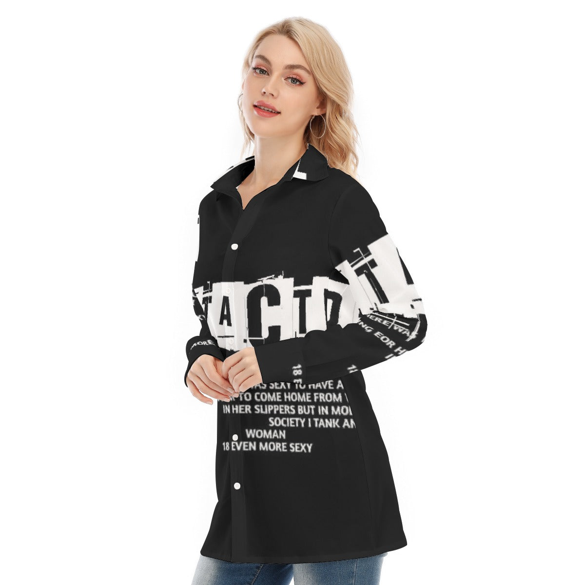 All-Over Print Women's Long Shirt