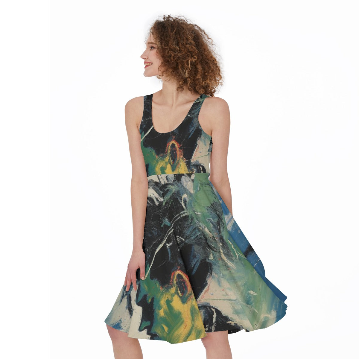 All-Over Print Women's Sleeveless Dress