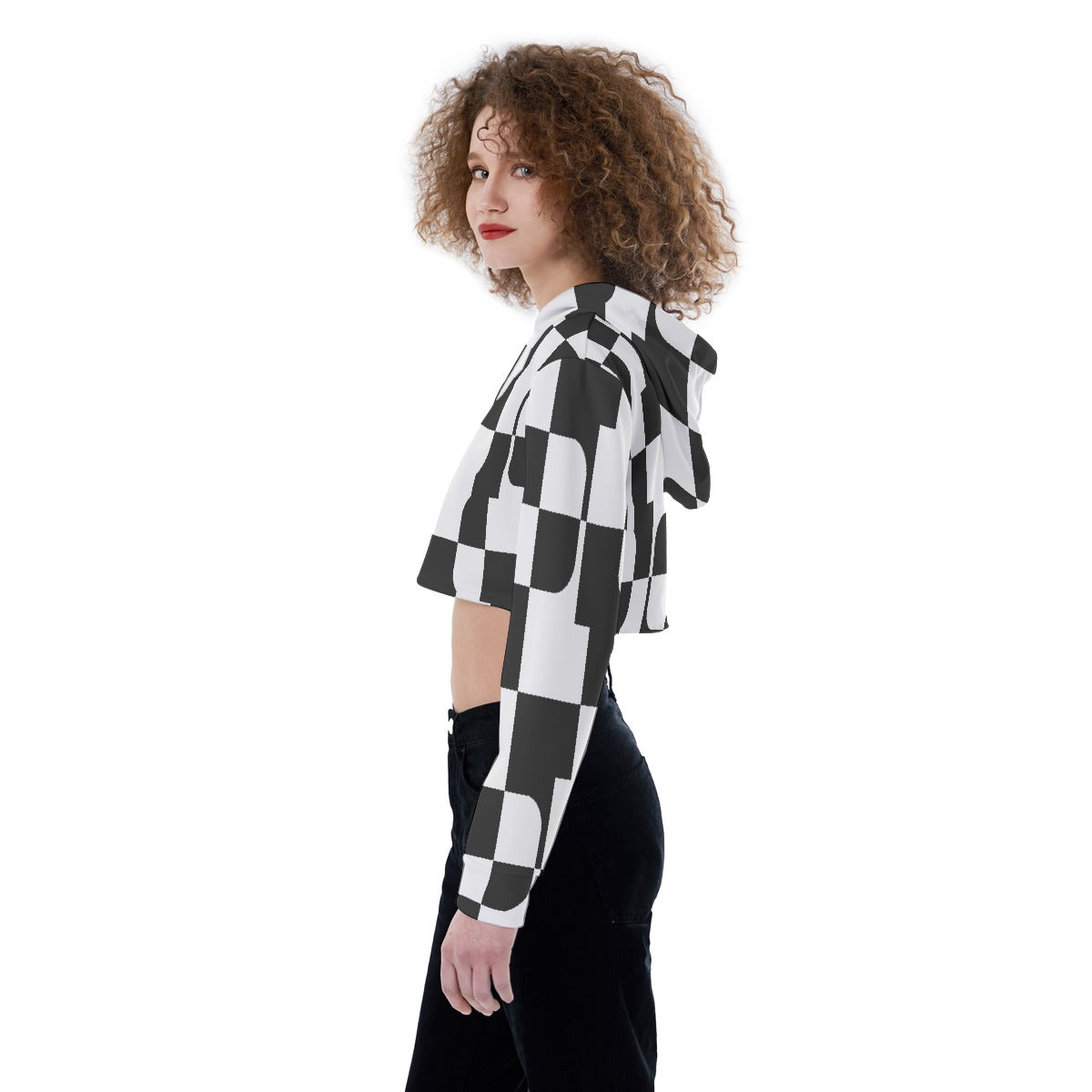 All-Over Print Women's Crop Top Hoodie