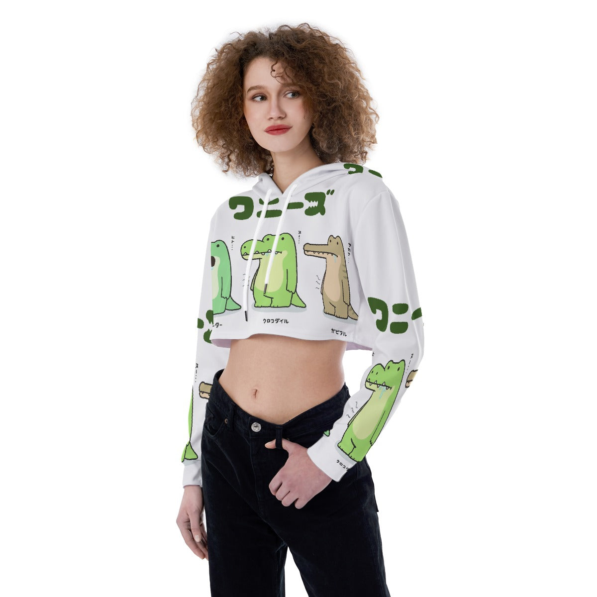 All-Over Print Women's Crop Top Hoodie