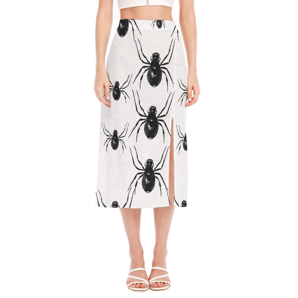 All-Over Print Women's High Slit Long Skirt