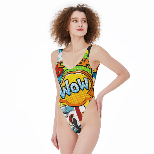 All-Over Print Women's High Cut One-piece Swimsuit