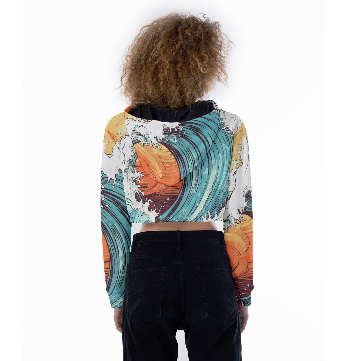 All-Over Print Women's Crop Top Hoodie