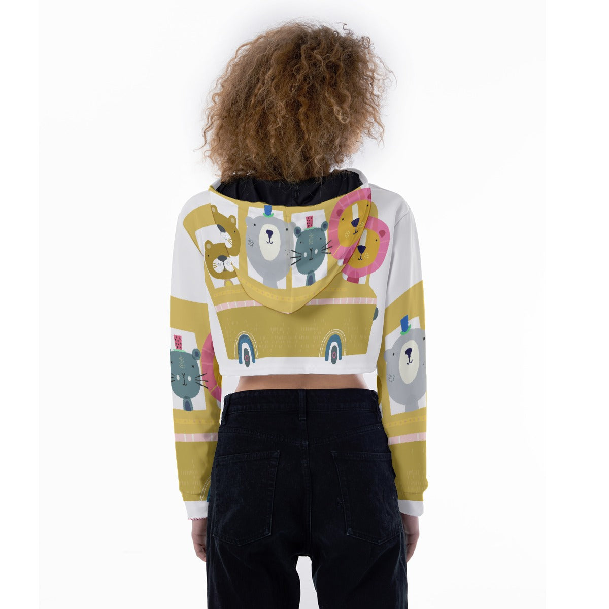 All-Over Print Women's Crop Top Hoodie