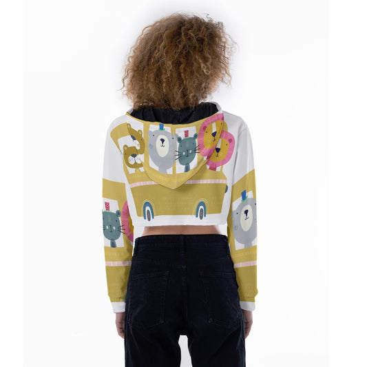 All-Over Print Women's Crop Top Hoodie