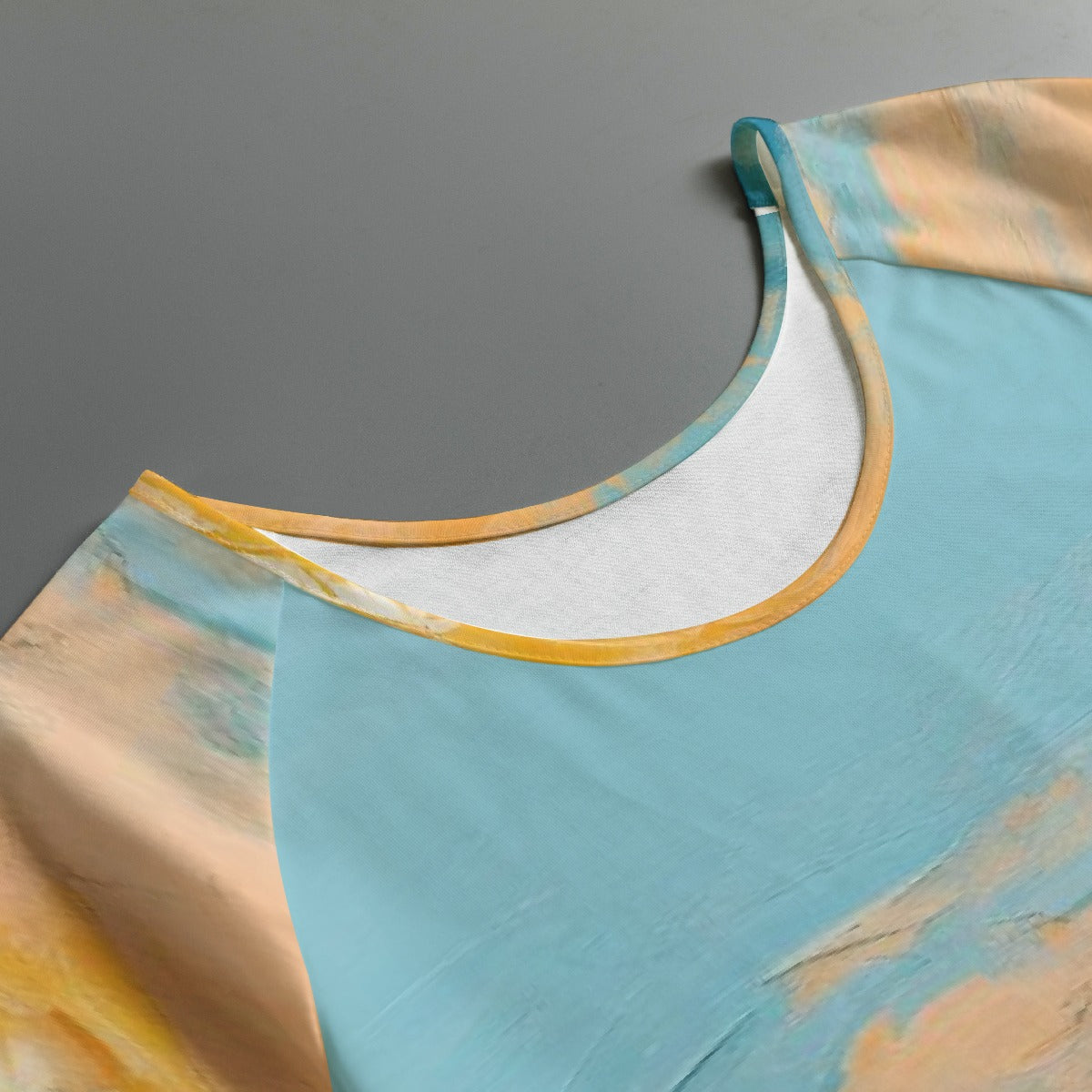 All-Over Print Women's Round Neck T-shirt With Raglan Sleeve