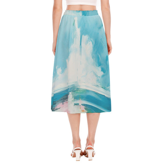 All-Over Print Women's Long Section Chiffon Skirt