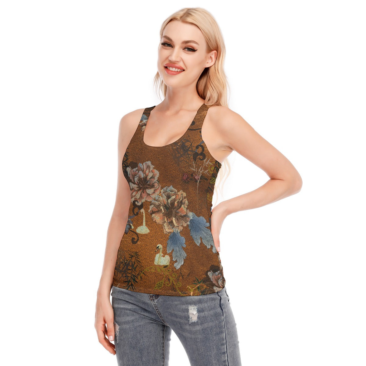 All-Over Print Women's Racer Vest | 190GSM Cotton