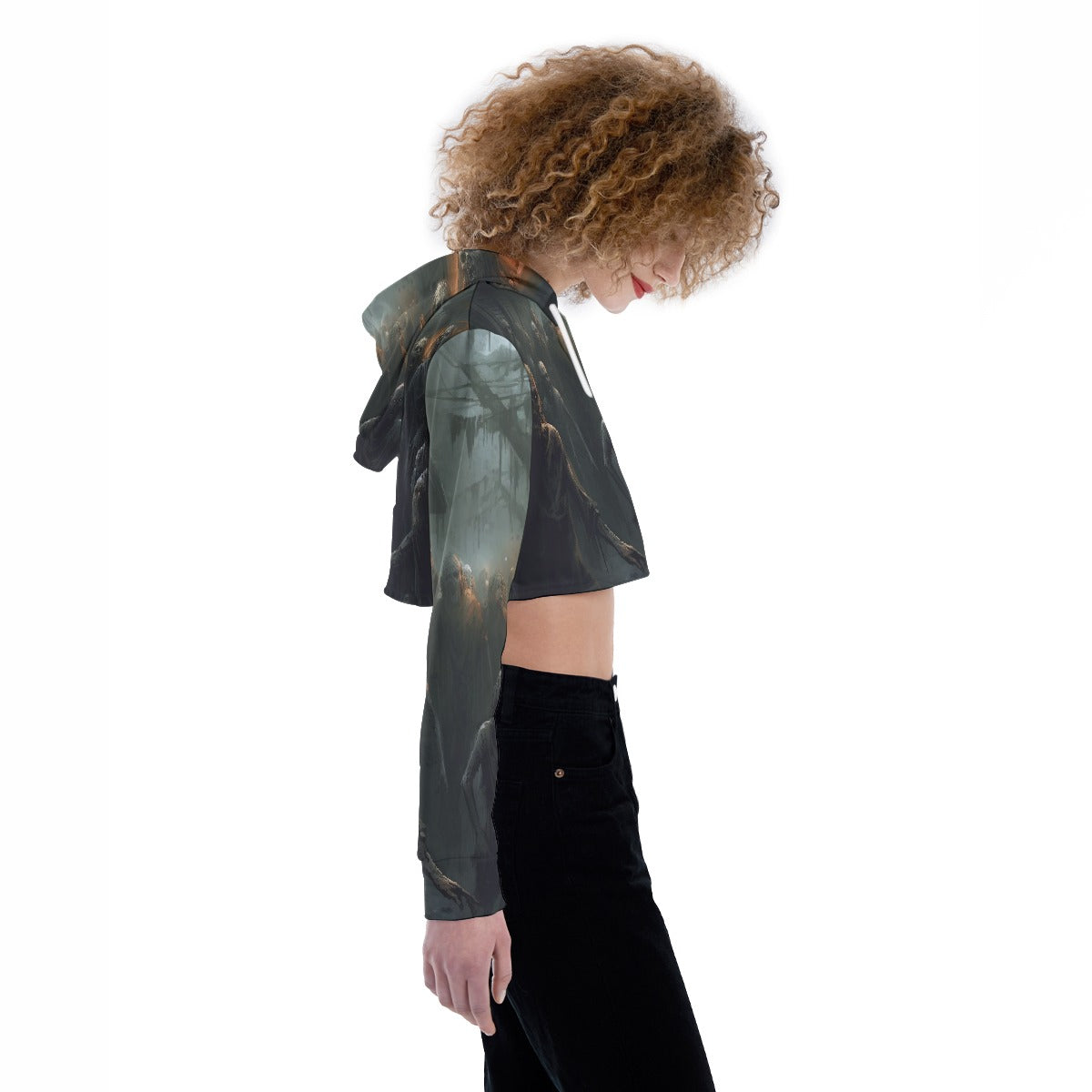 All-Over Print Women's Crop Top Hoodie