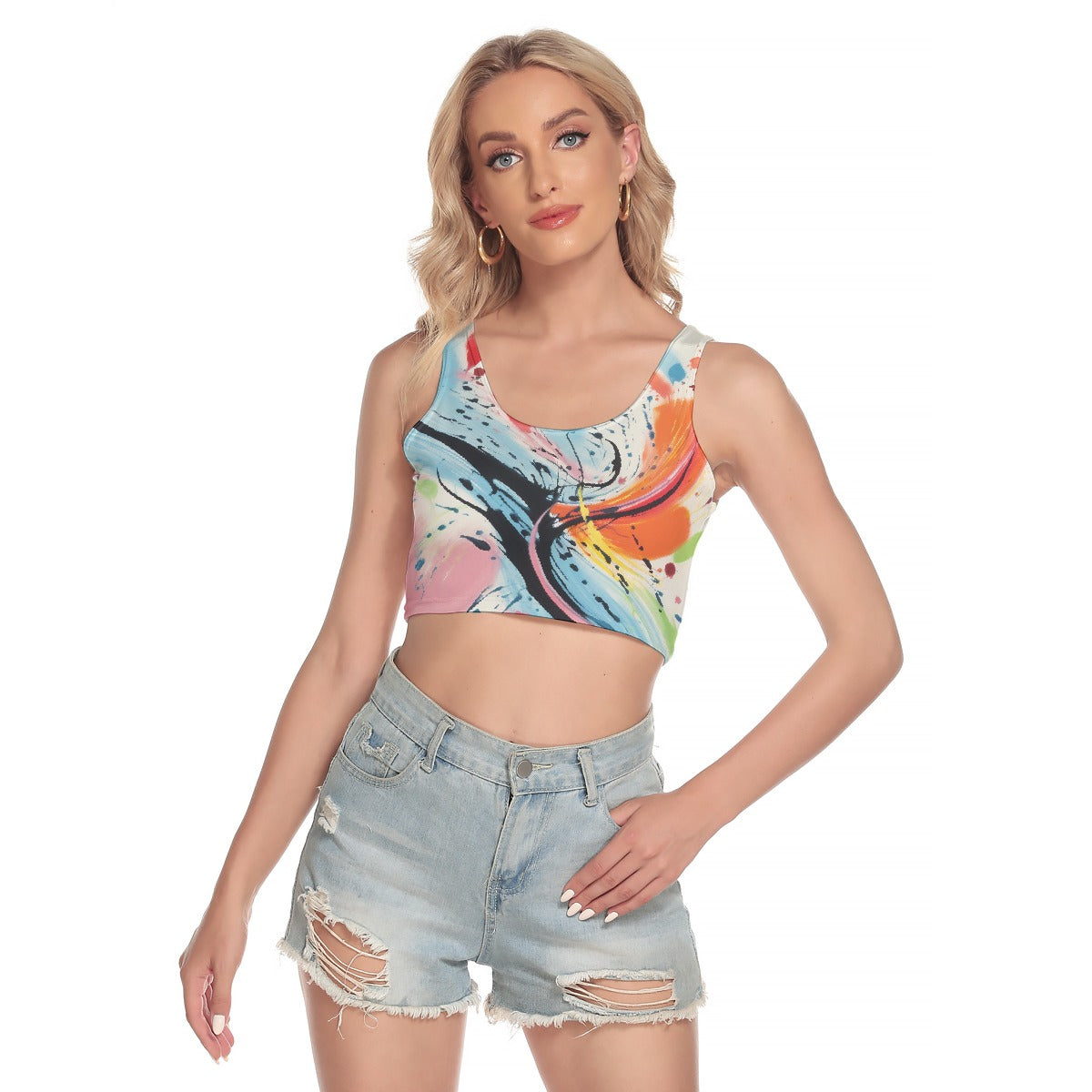 All-Over Print Women's Sport Crop Tank Top