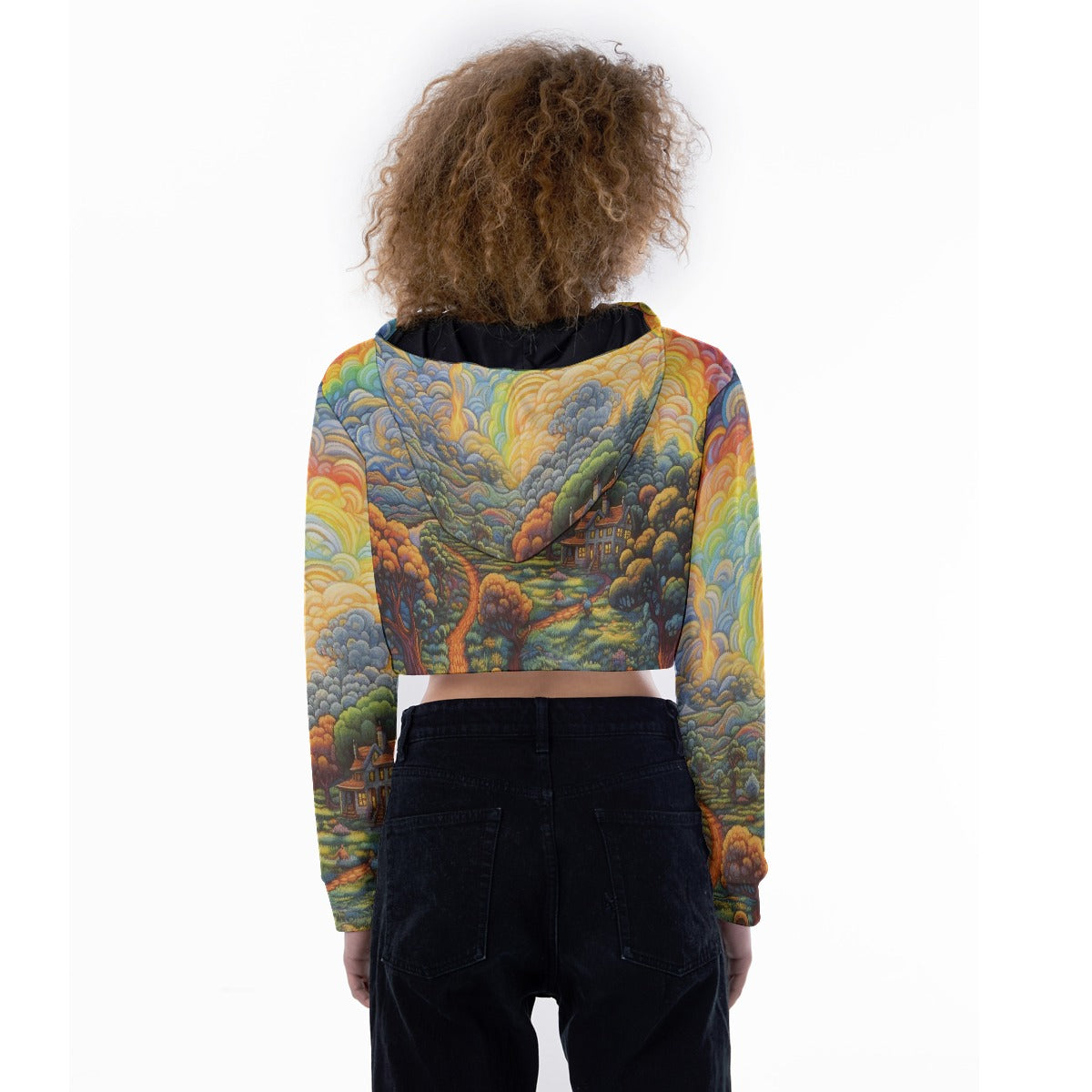 All-Over Print Women's Crop Top Hoodie