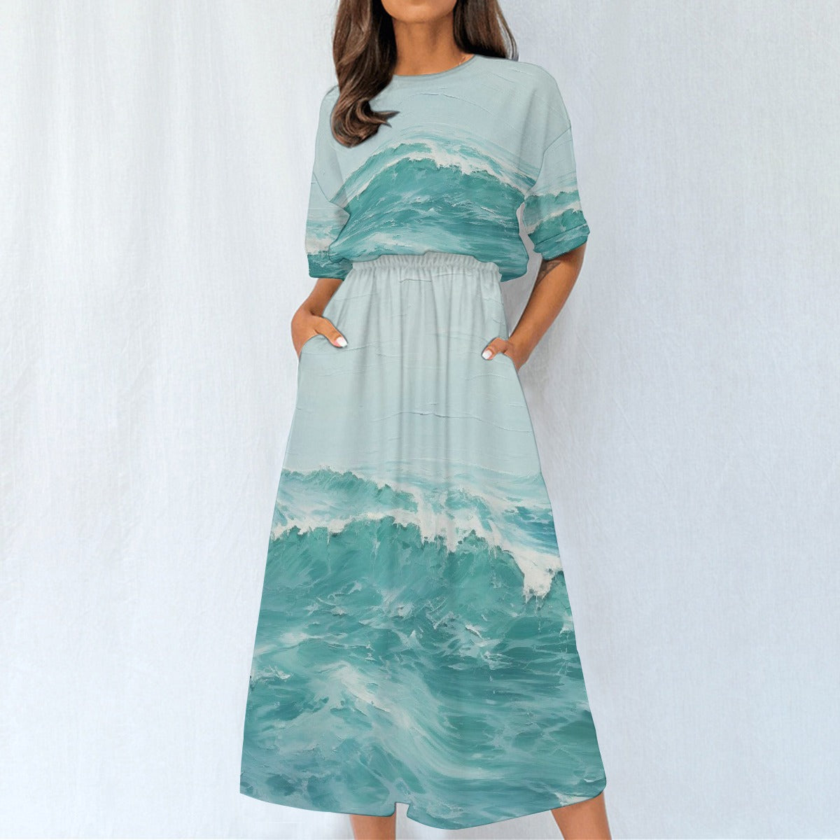 All-Over Print Women's Elastic Waist Dress