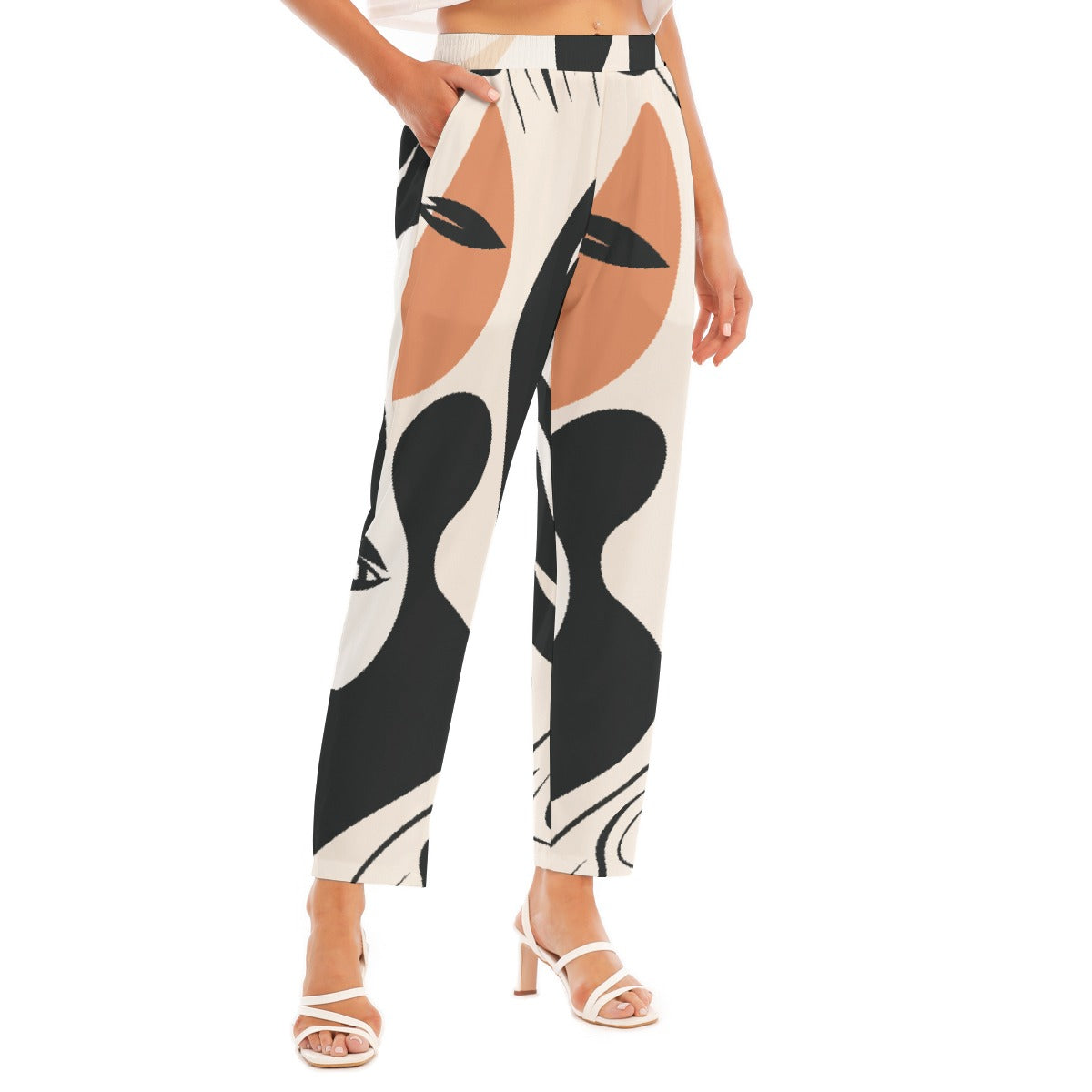 All-Over Print Women's Loose Straight-leg Pants