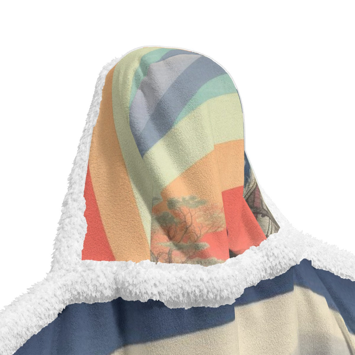 All-Over Print Unisex Wearable Hooded Blanket