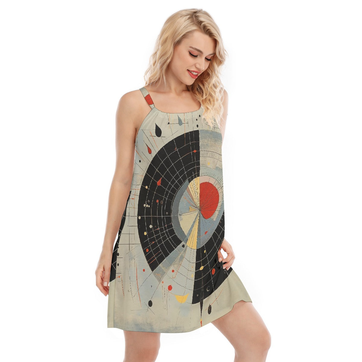 All-Over Print Women's O-neck Cami Dress