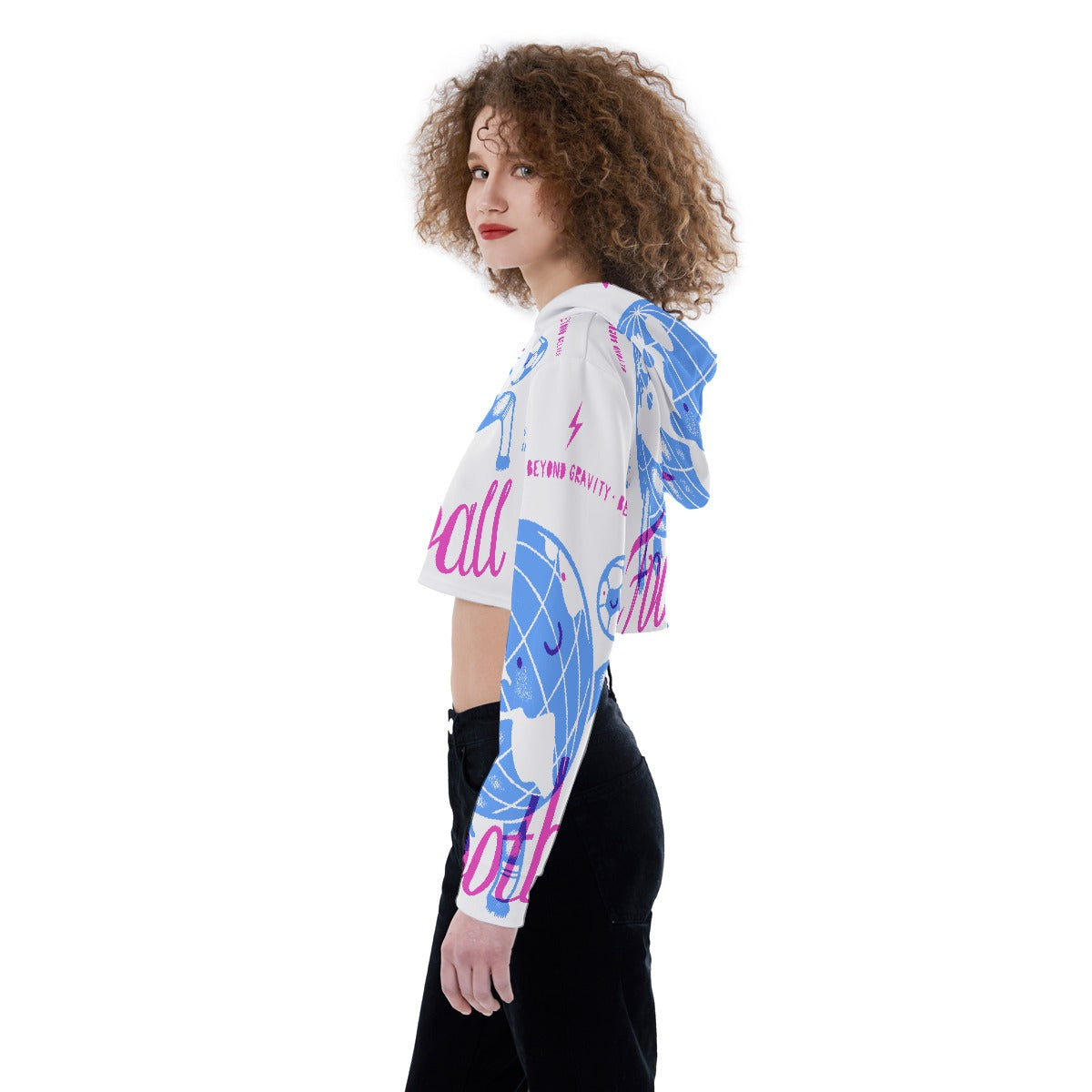 All-Over Print Women's Crop Top Hoodie