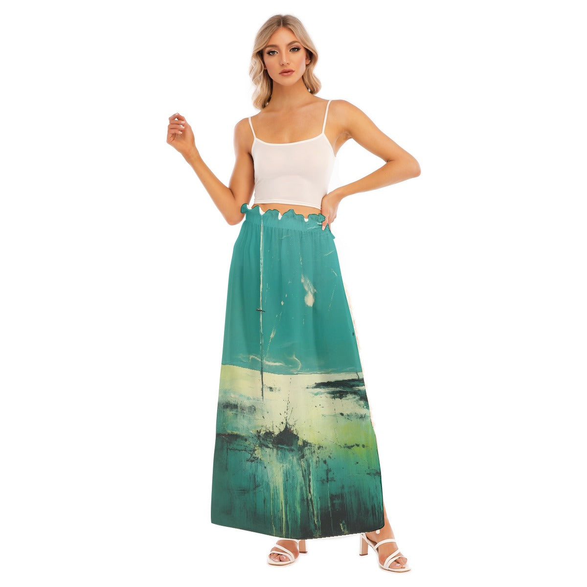 All-Over Print Women's Side Split Skirt