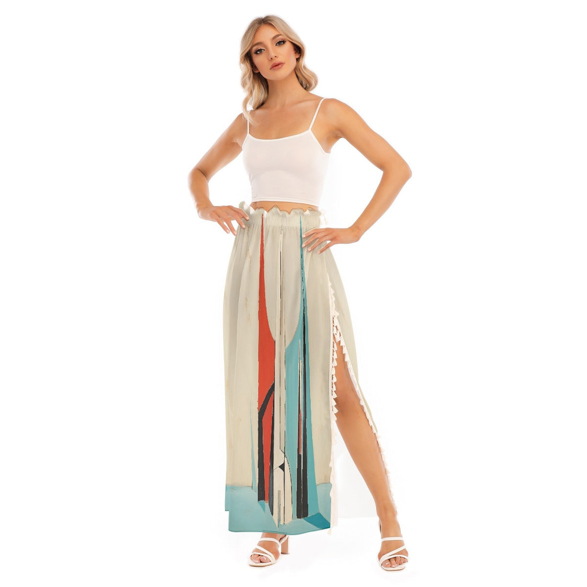 All-Over Print Women's Side Split Skirt