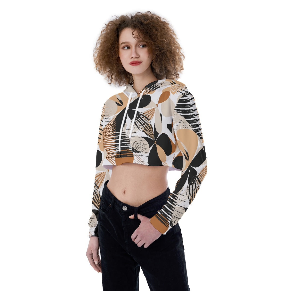 All-Over Print Women's Crop Top Hoodie