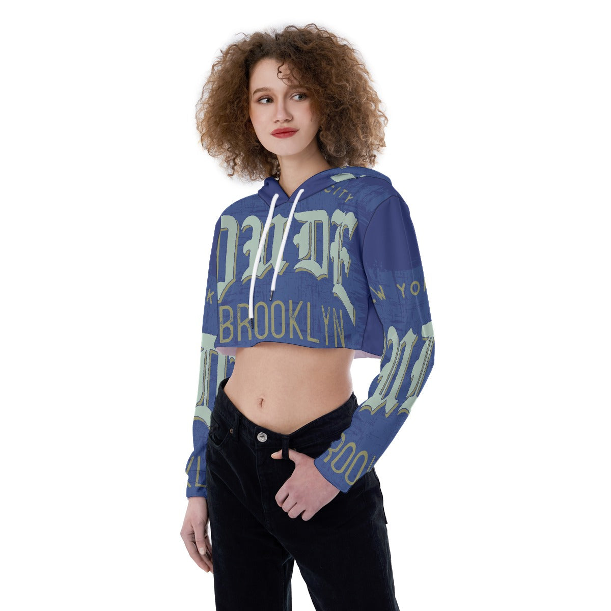 All-Over Print Women's Crop Top Hoodie