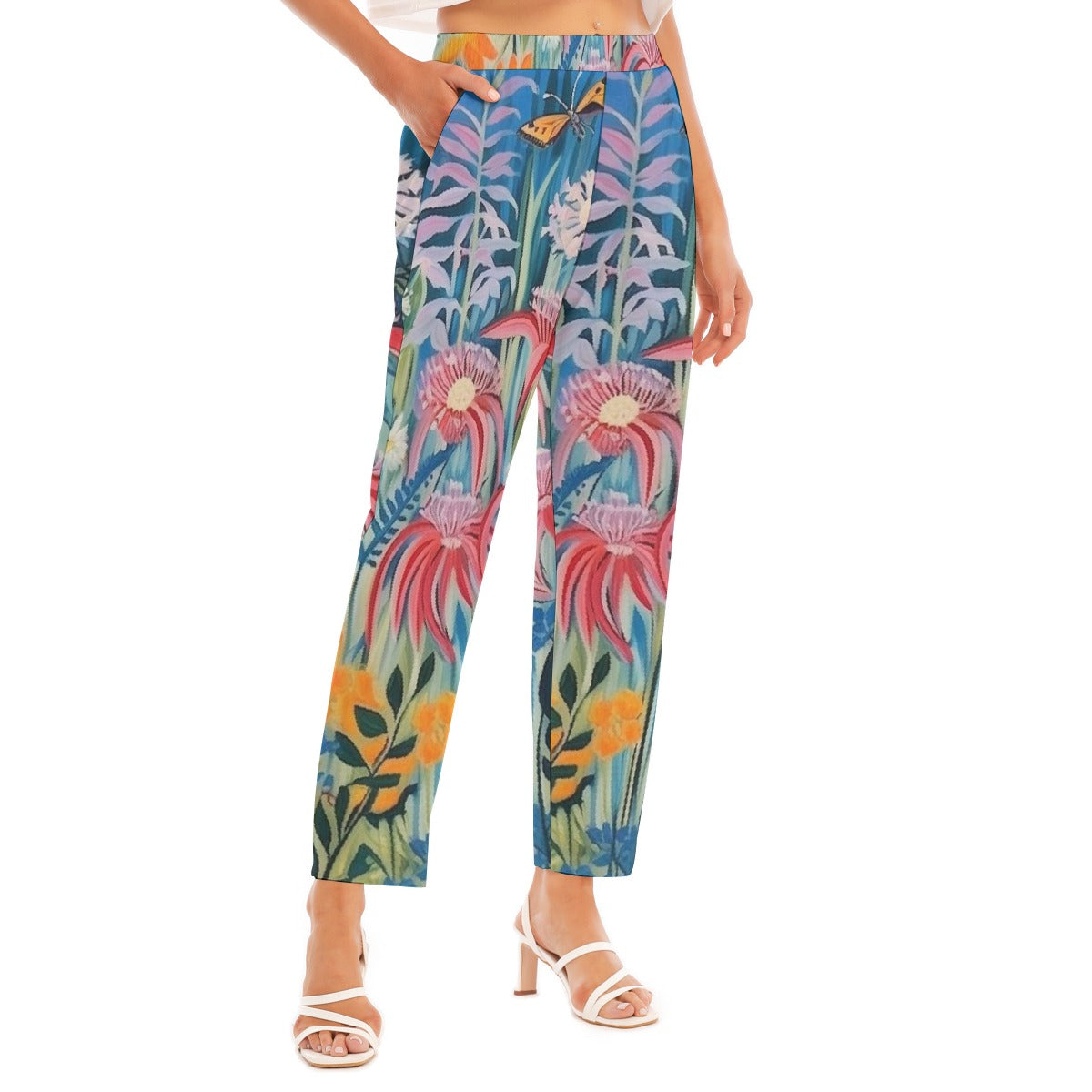 All-Over Print Women's Loose Straight-leg Pants