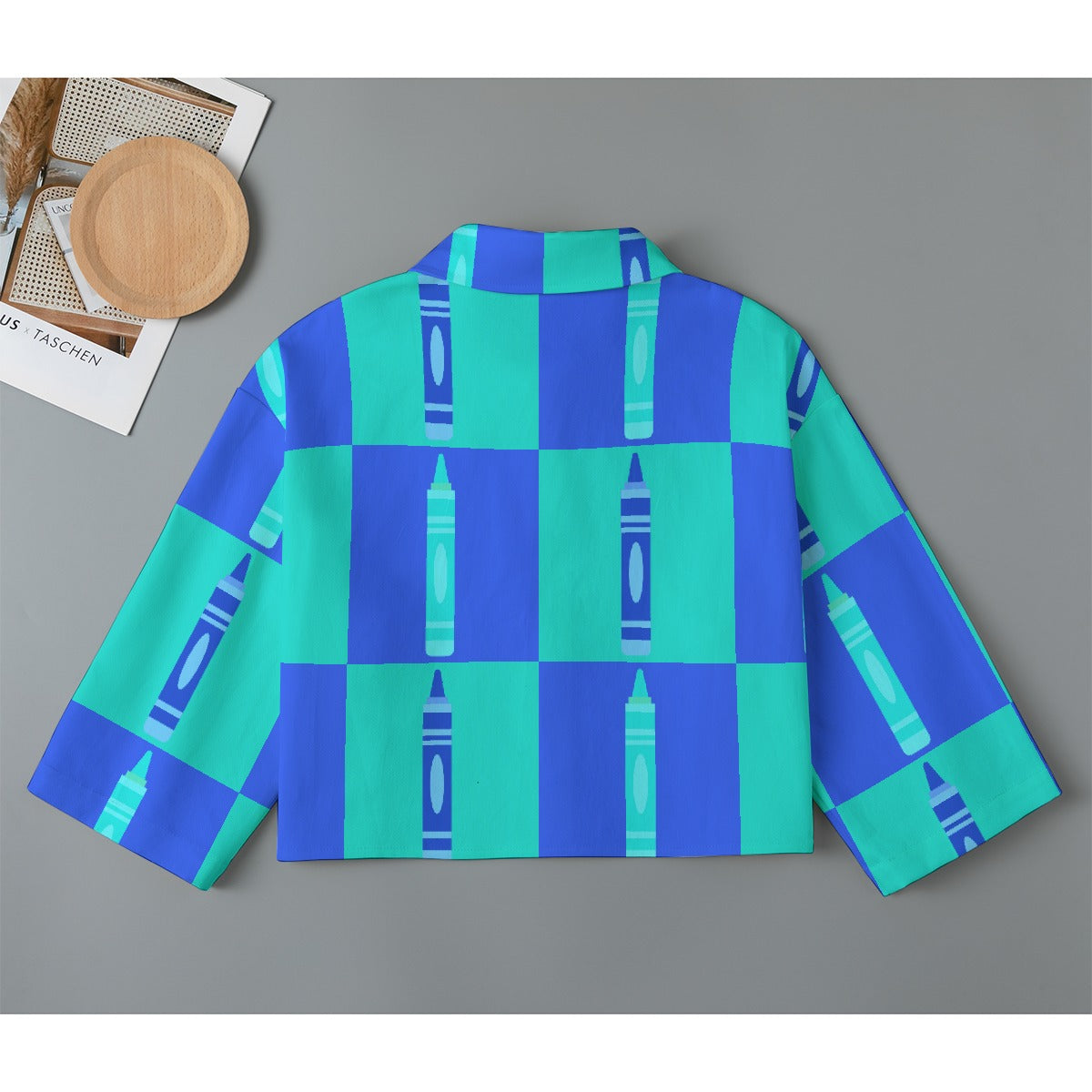 All-Over Print Women's Cropped Jacket | 245GSM Cotton