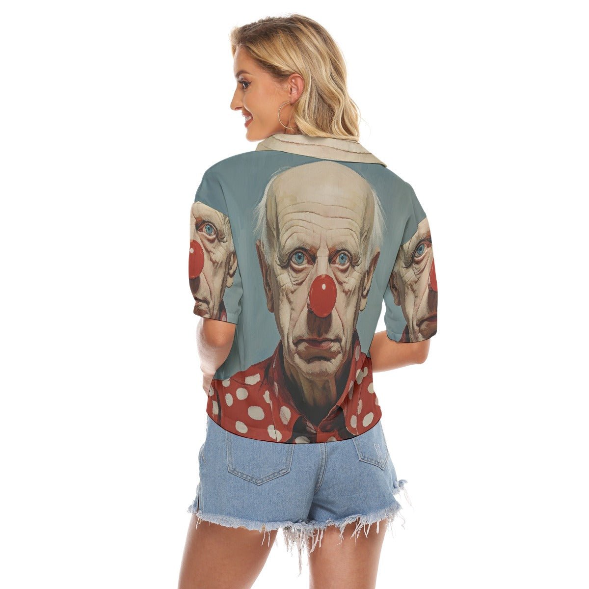 All-Over Print Women's V-neck Shirts