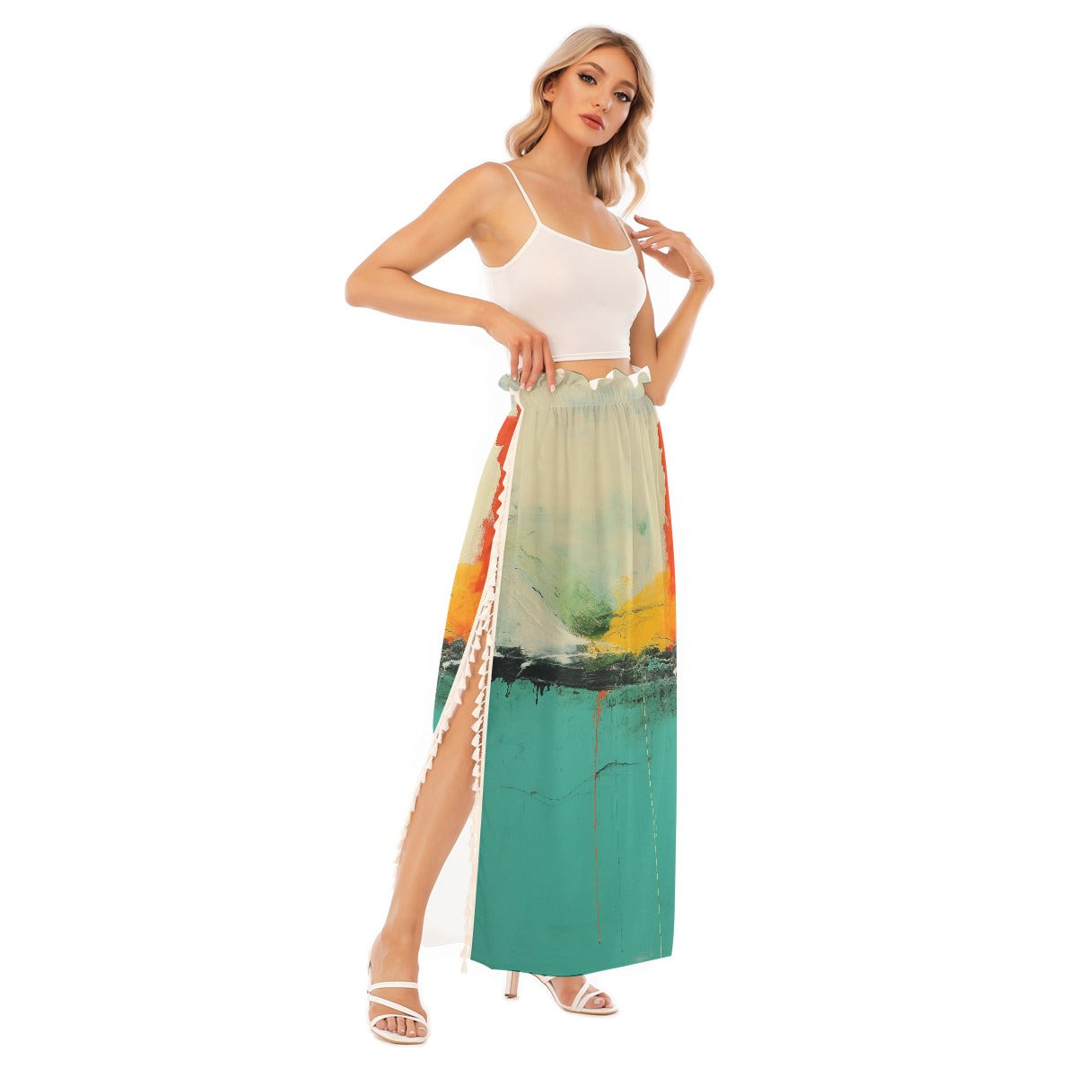 All-Over Print Women's Side Split Skirt