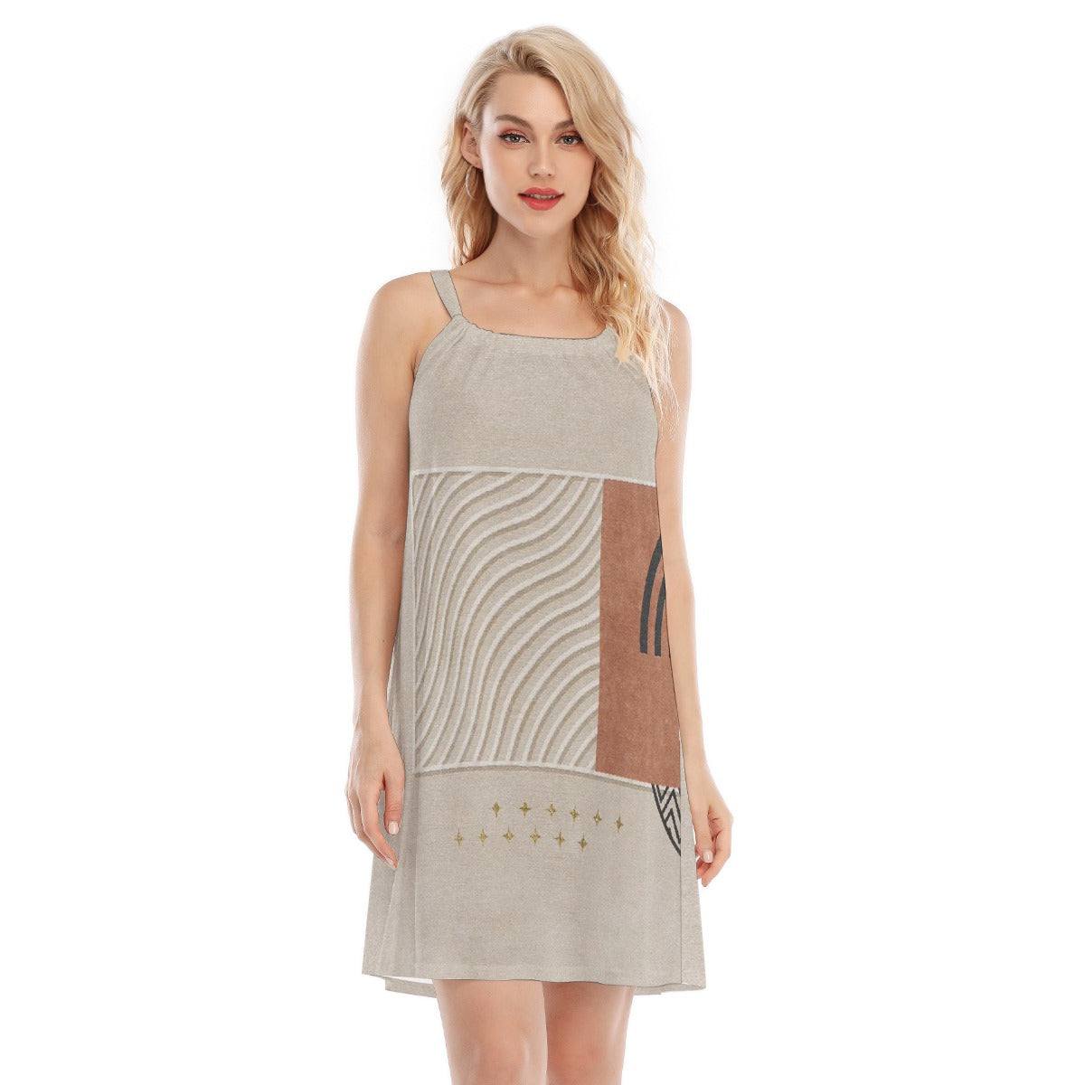 All-Over Print Women's O-neck Cami Dress