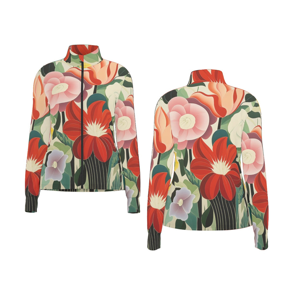 All-Over Print Women's Long Sleeve Thumbhole Jacket