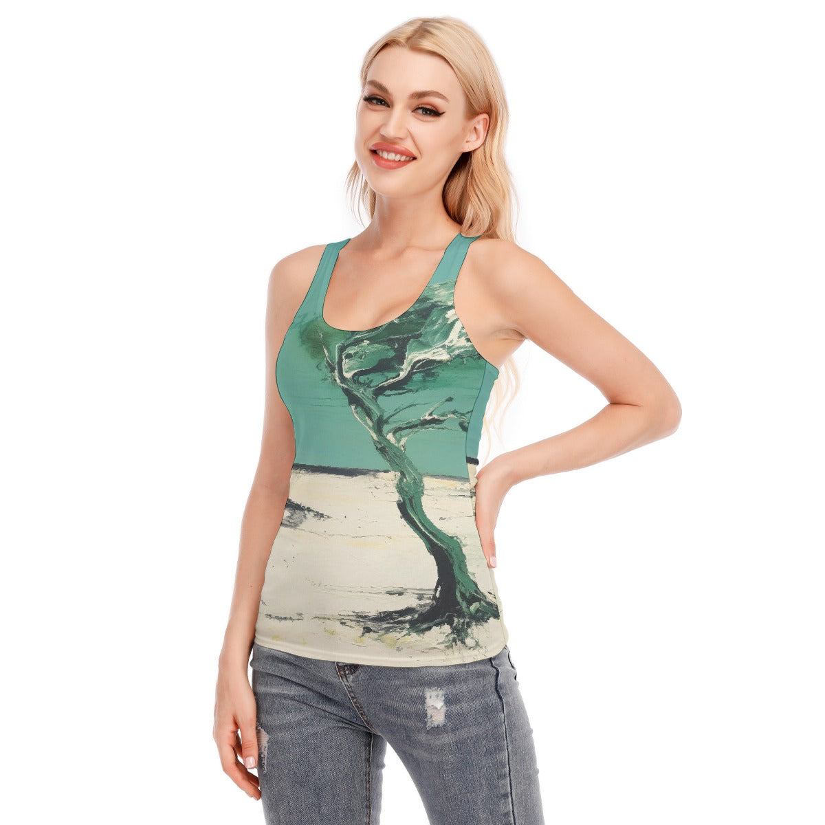 All-Over Print Women's Racer Vest | 190GSM Cotton