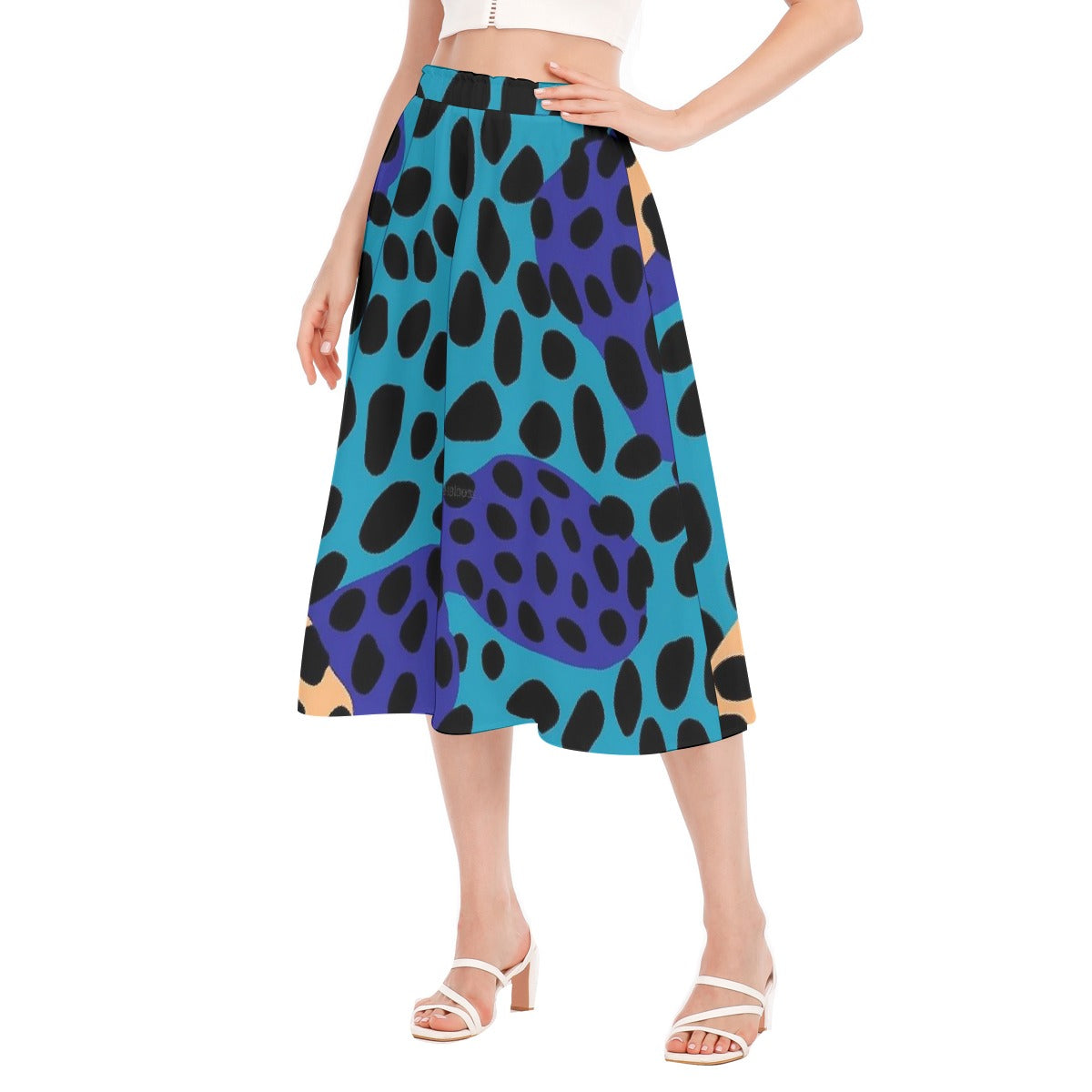 All-Over Print Women's Long Section Chiffon Skirt