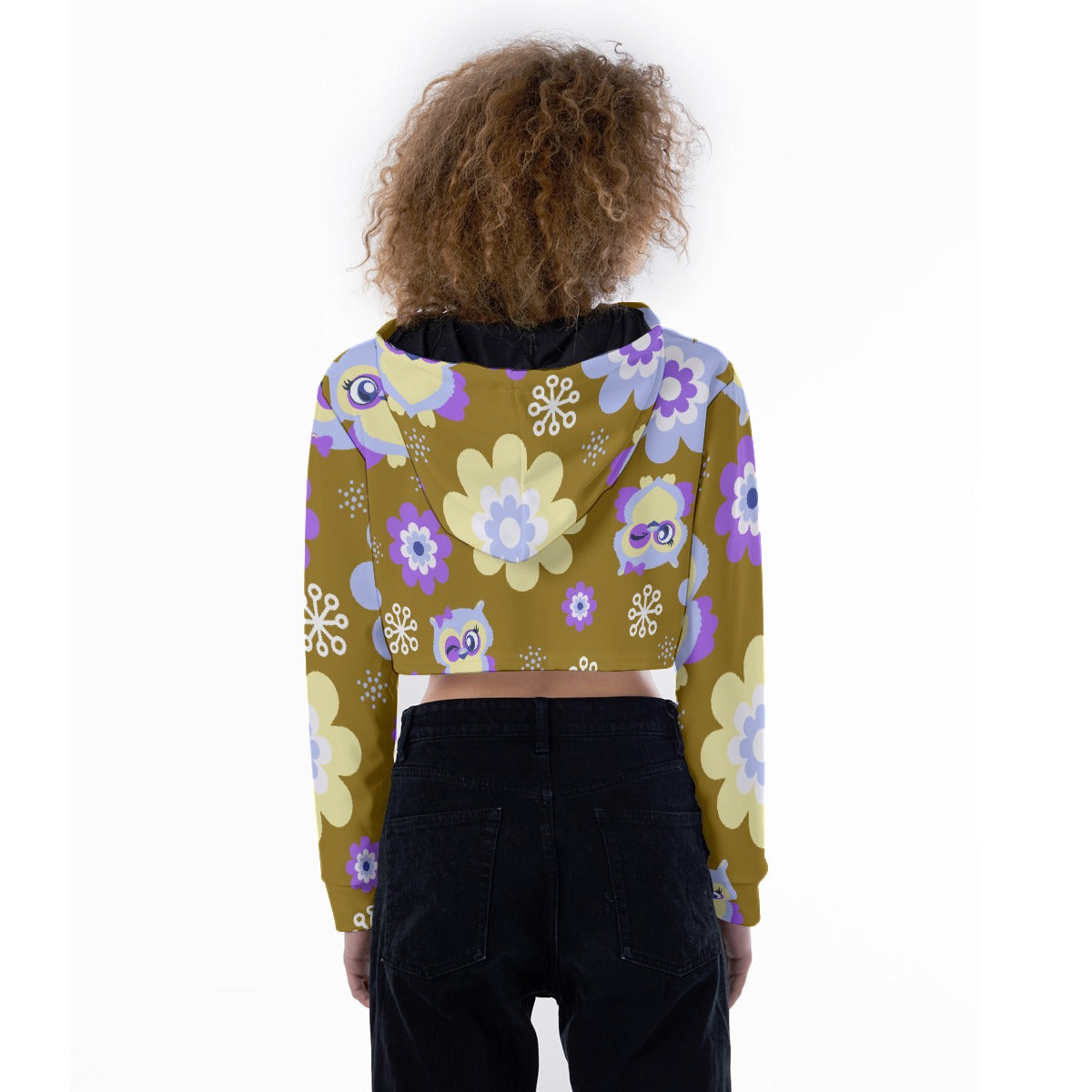 All-Over Print Women's Crop Top Hoodie