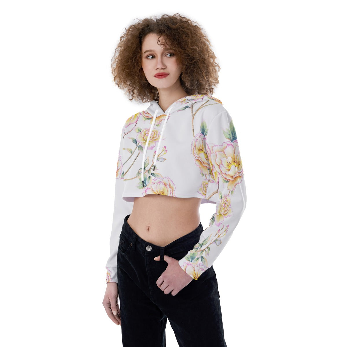 All-Over Print Women's Crop Top Hoodie