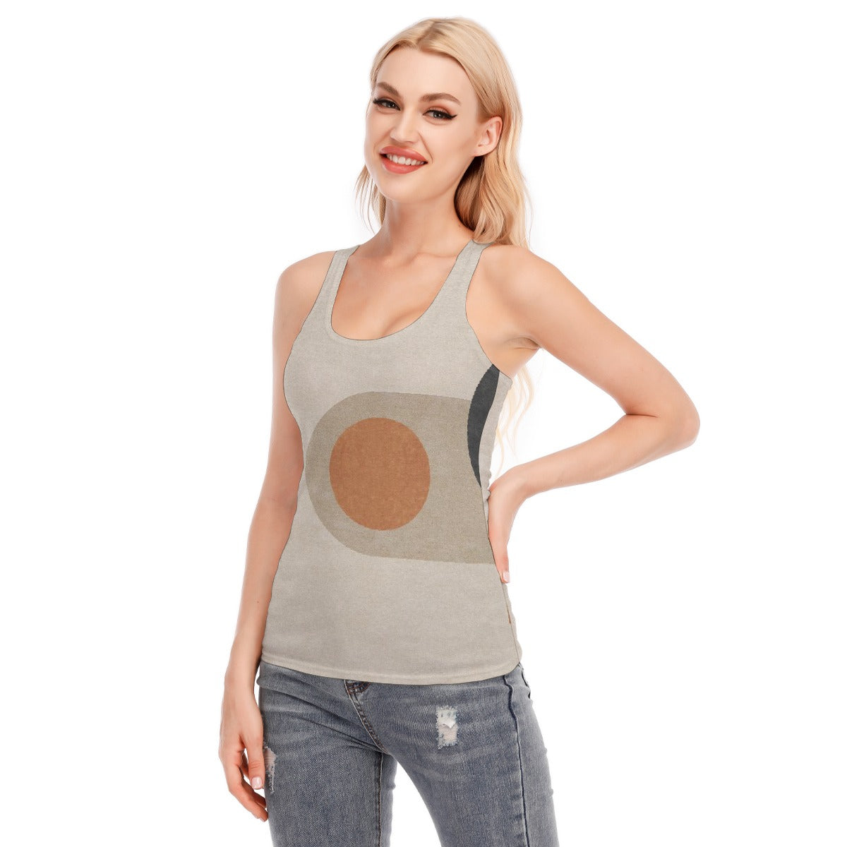 All-Over Print Women's Racer Vest | 190GSM Cotton
