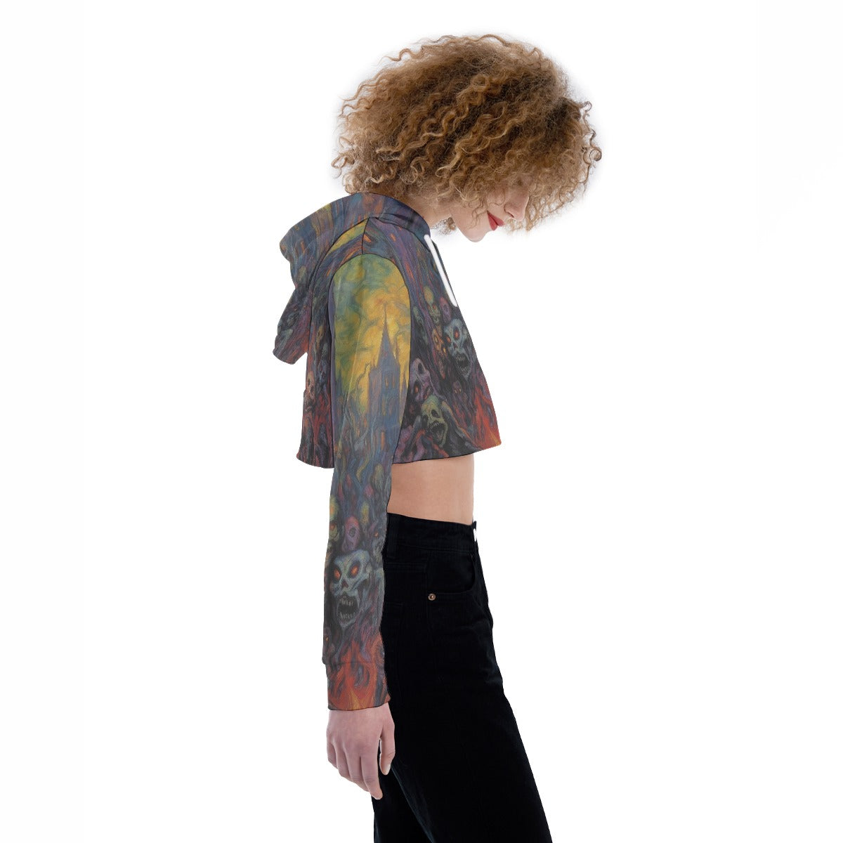 All-Over Print Women's Crop Top Hoodie