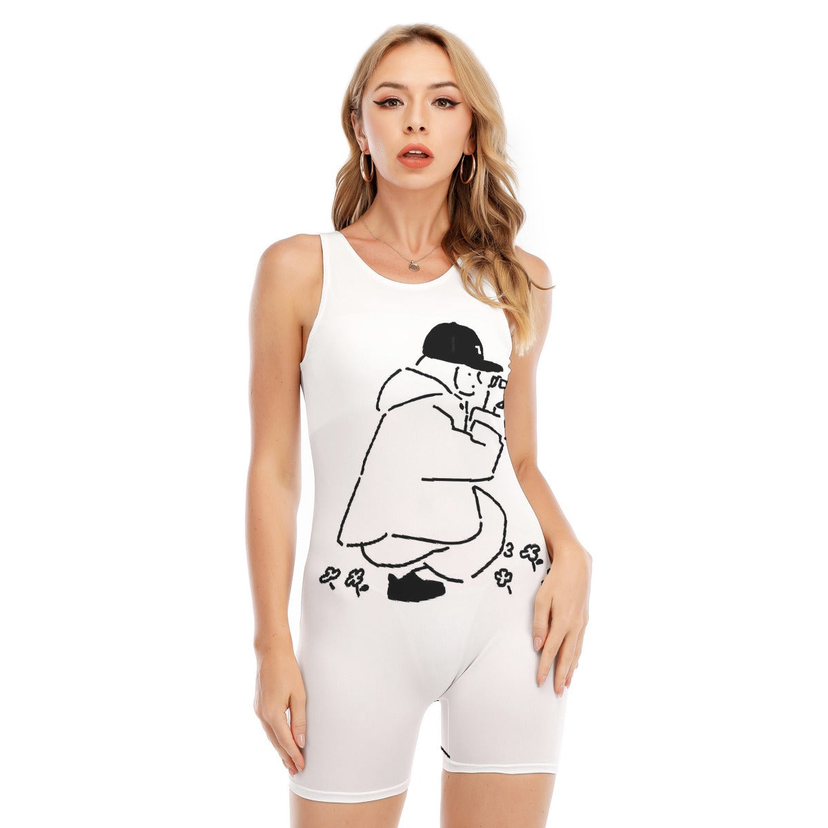 All-Over Print Women's Sleeveless One-piece Swimsuit