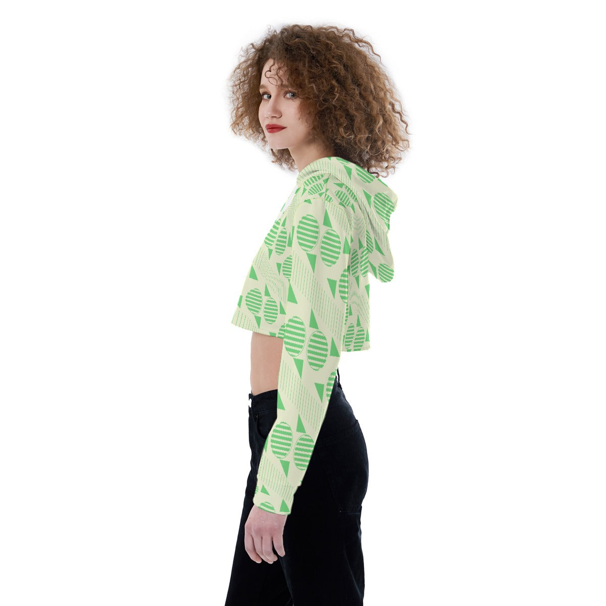 All-Over Print Women's Crop Top Hoodie