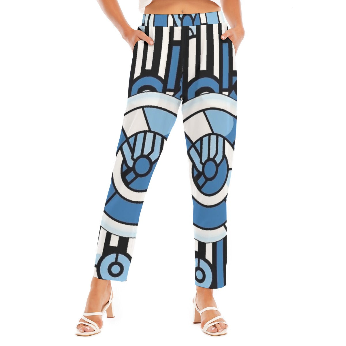 All-Over Print Women's Loose Straight-leg Pants