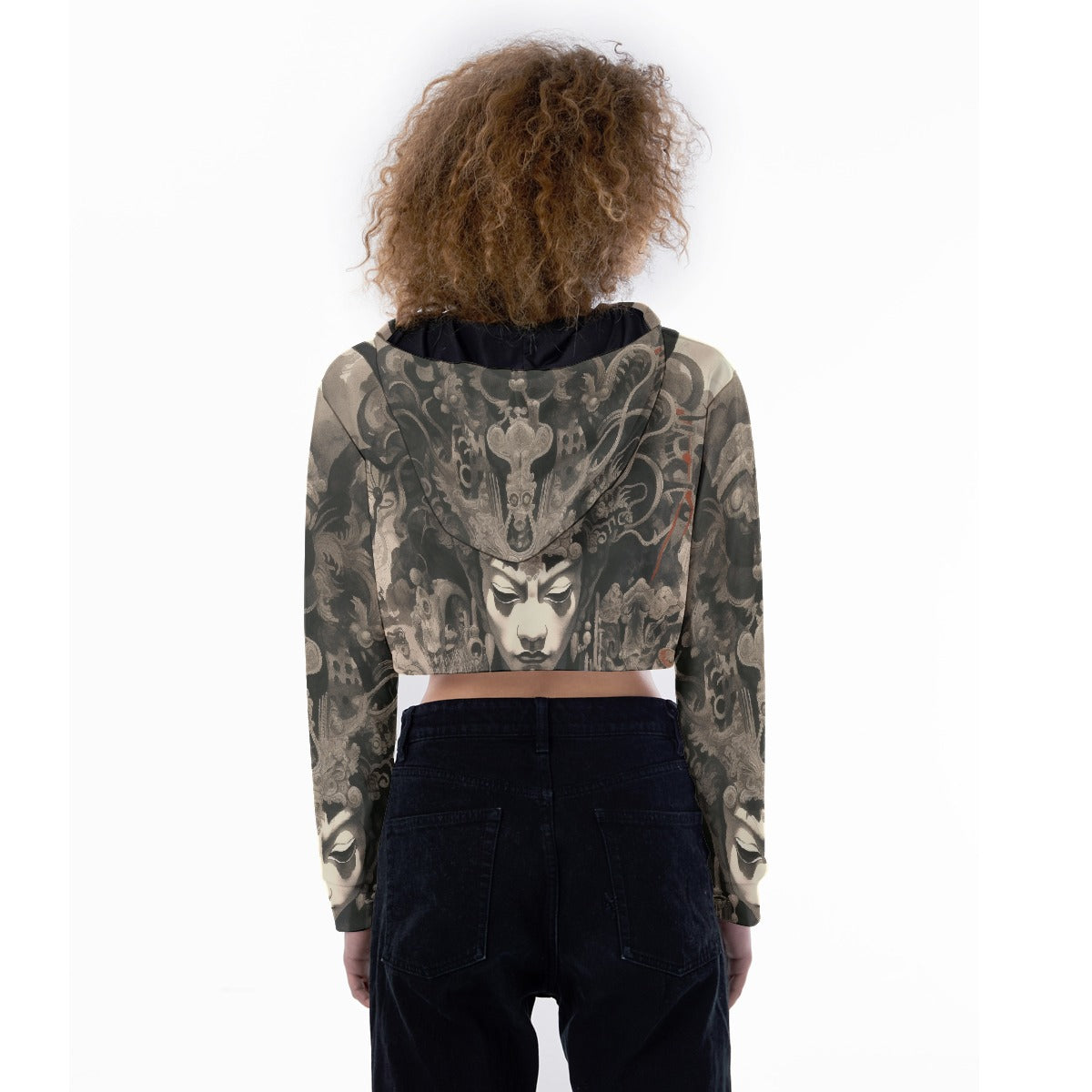 All-Over Print Women's Crop Top Hoodie