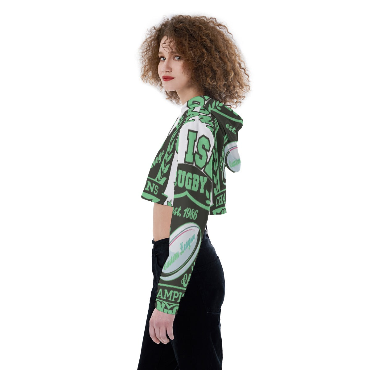 All-Over Print Women's Crop Top Hoodie
