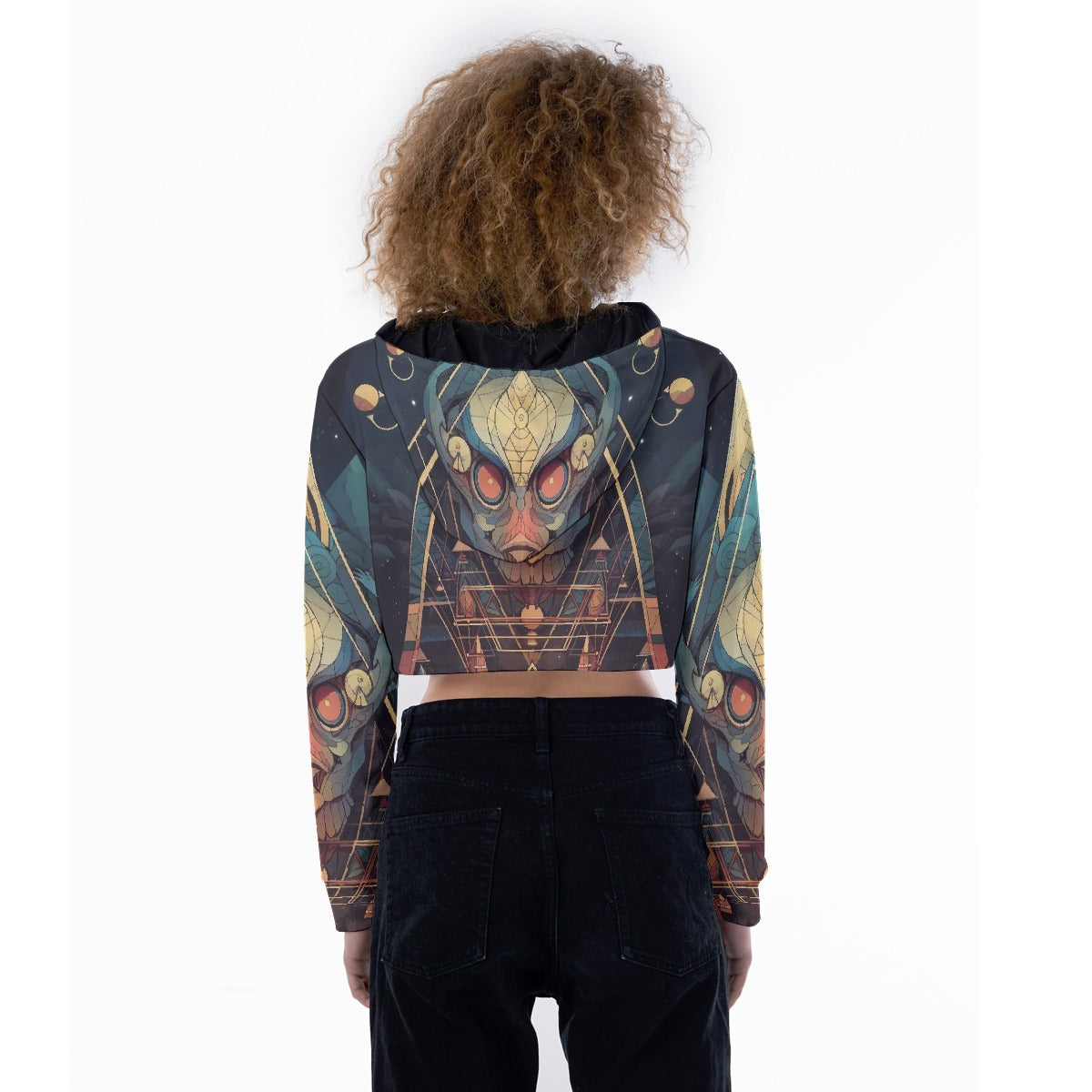 All-Over Print Women's Crop Top Hoodie