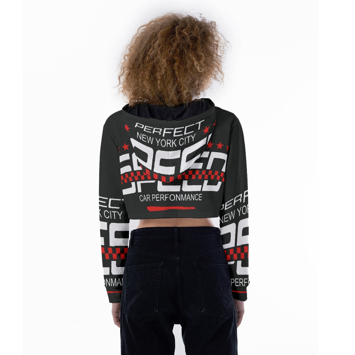 All-Over Print Women's Crop Top Hoodie