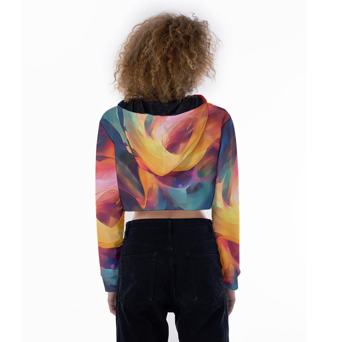 All-Over Print Women's Crop Top Hoodie