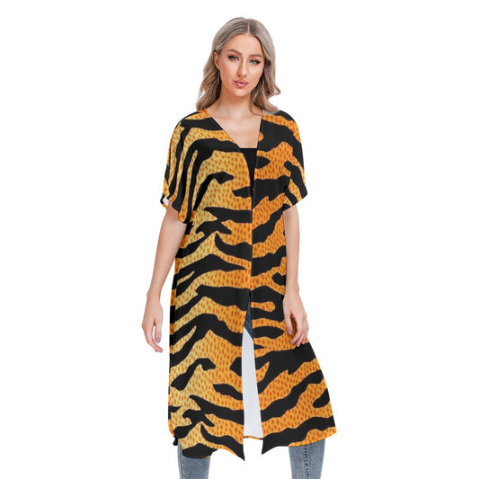 All-Over Print Women's Short Sleeve Cardigan