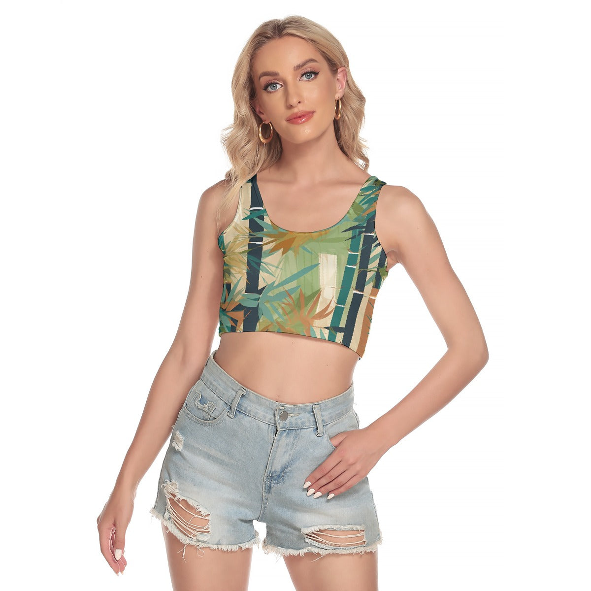 All-Over Print Women's Sport Crop Tank Top