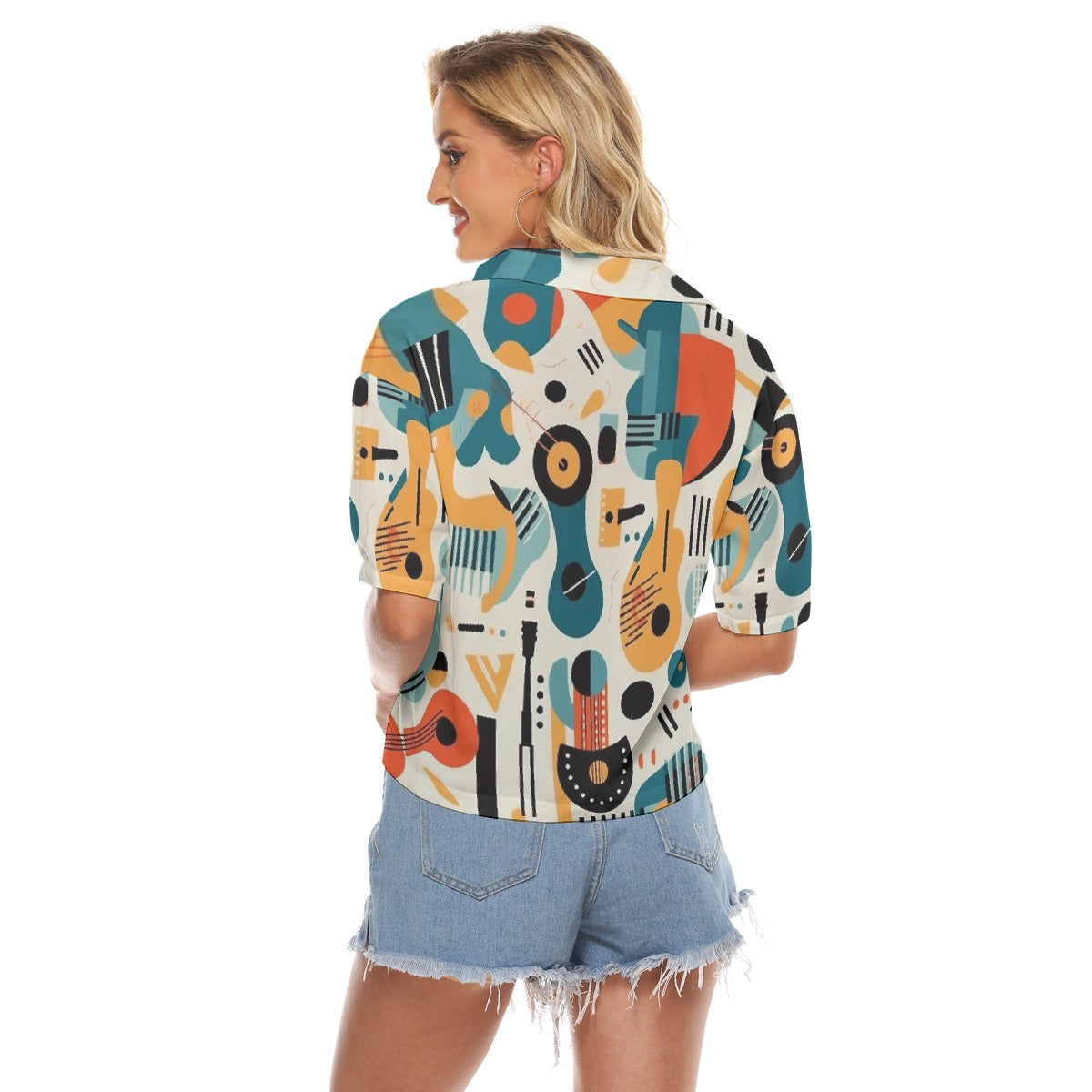 All-Over Print Women's V-neck Shirts