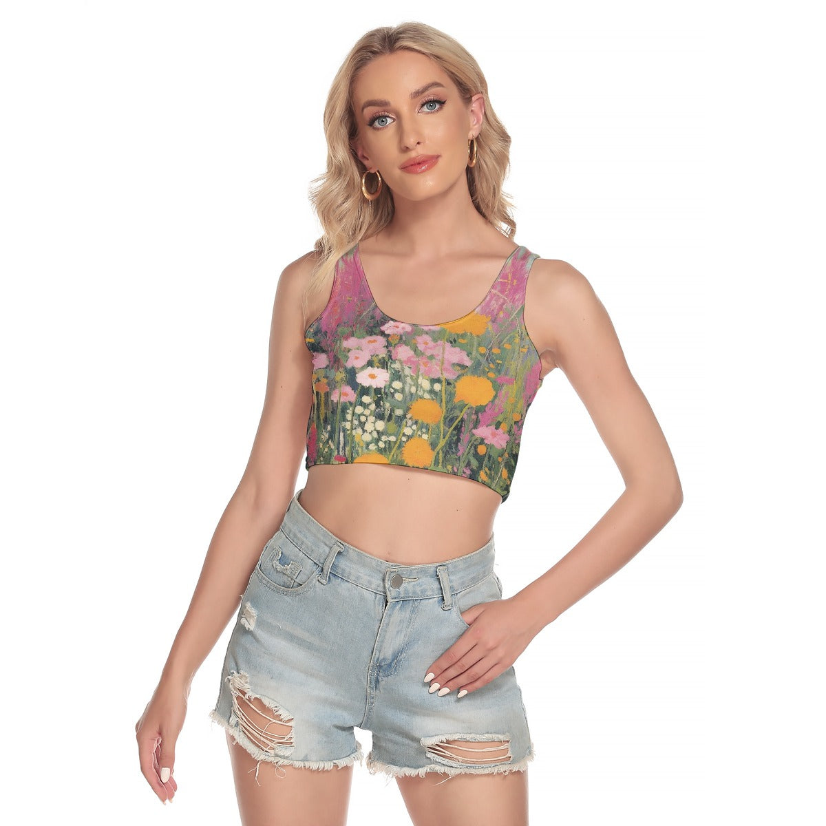 All-Over Print Women's Sport Crop Tank Top