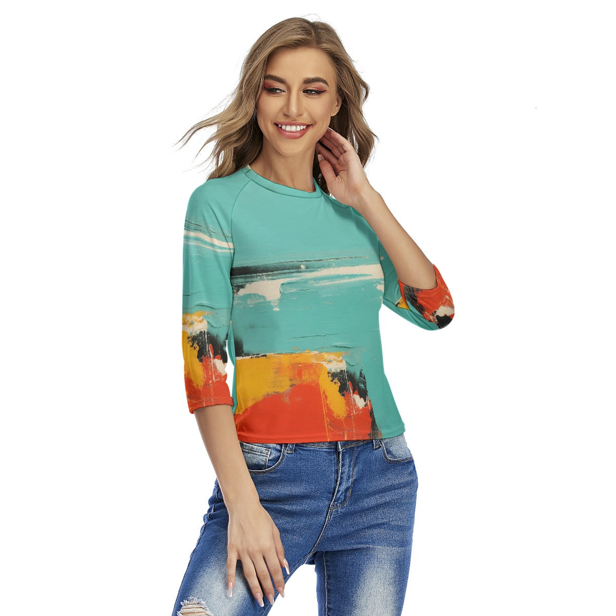 All-Over Print Women's Raglan Sleeves T-shirts