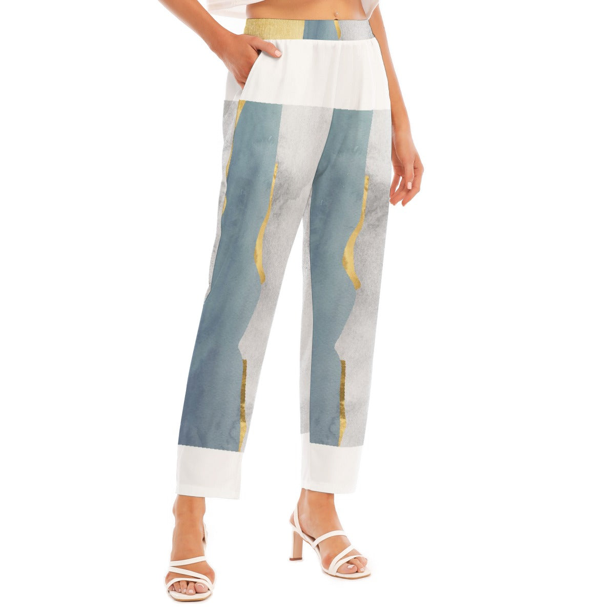 All-Over Print Women's Loose Straight-leg Pants